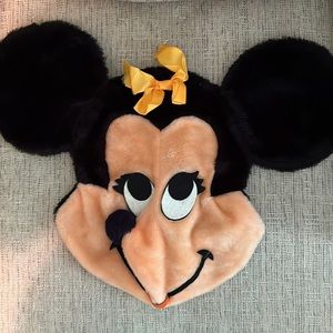 Set of 2 Vintage Minnie Mouse Zipper Stuffed Toys (No stuffing inside)